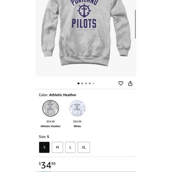 NWT: University of Portland pullover hoodie (AS) - Picture 8 of 8